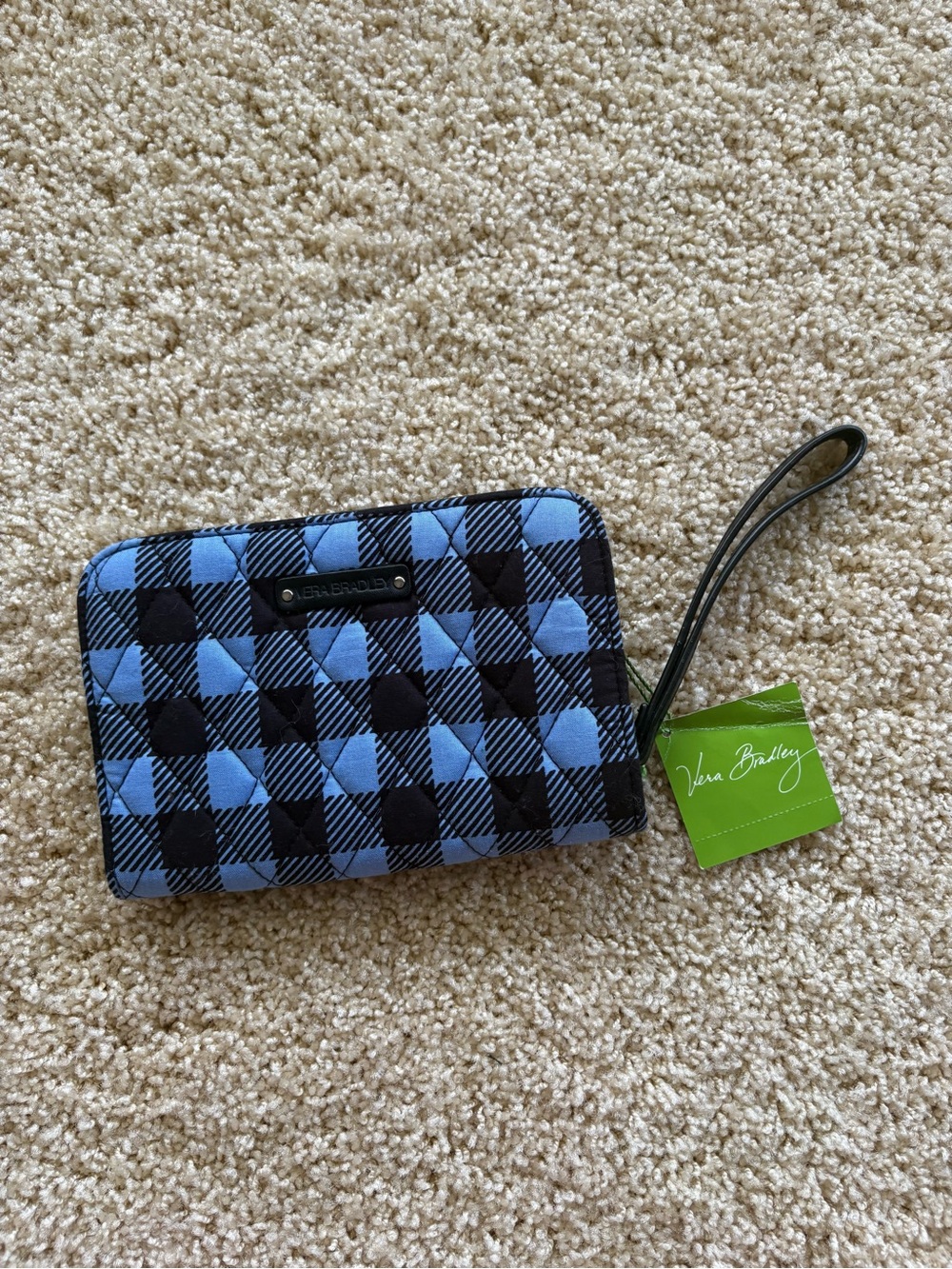 Vera Bradley Zip-Around Wristlet Alpine Check NWT